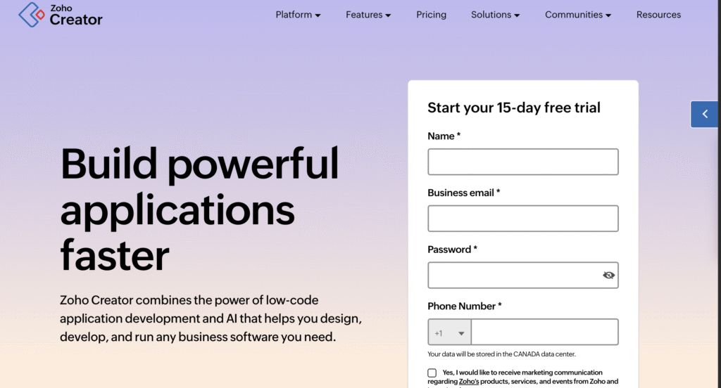 zoho app builder